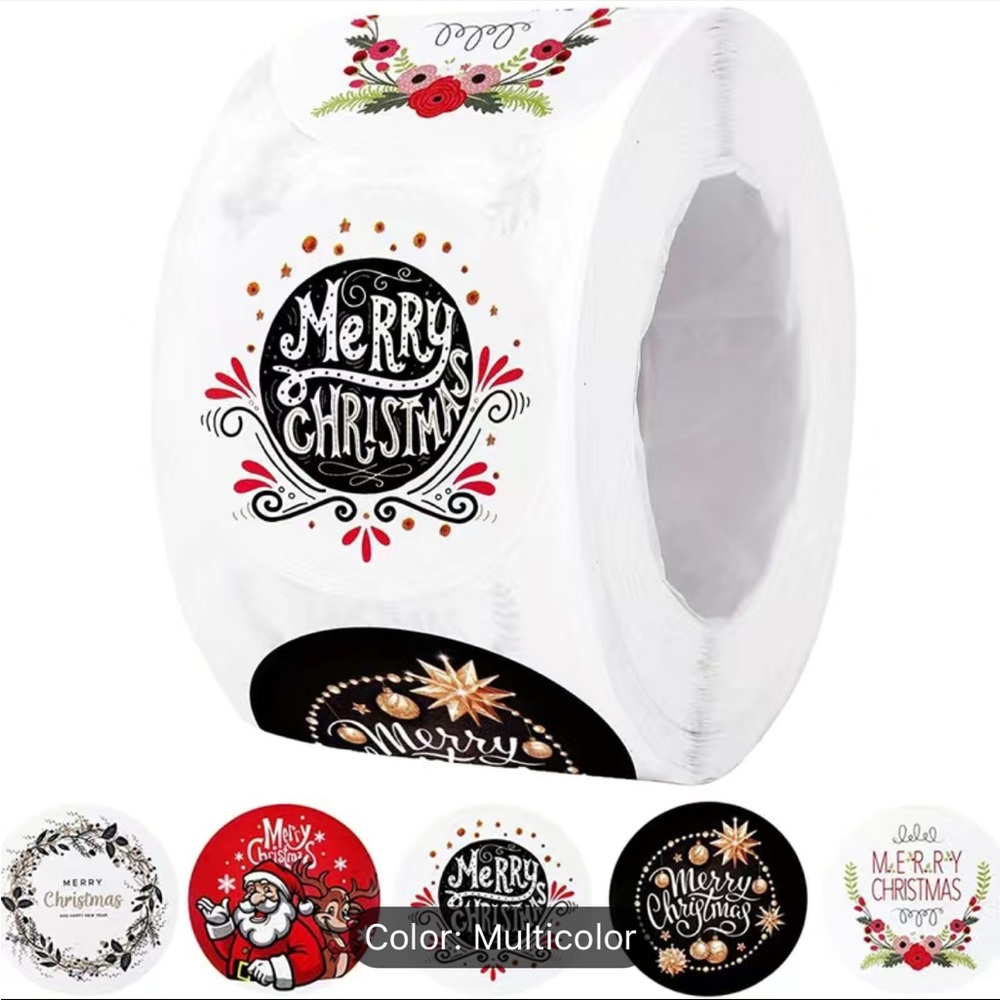500 piece Christmas wrapping stickers